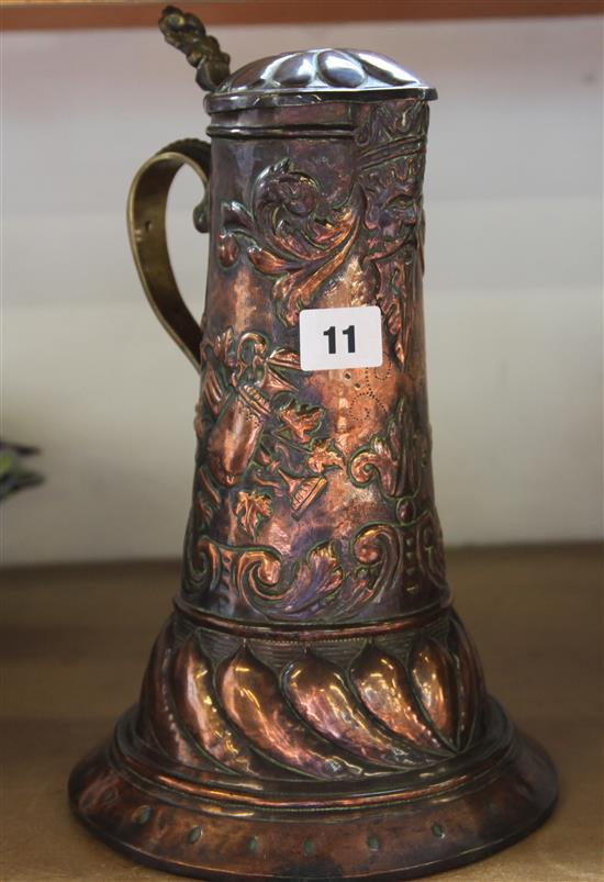 18th Century copper flagon